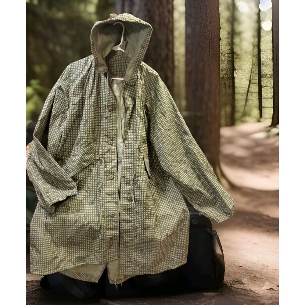 US Army Fishtail Hooded Night Camouflage Desert Storm Parka US Size Medium Grid